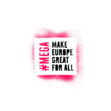 The MEGA campaign for a MEGA change in Europe, Logo